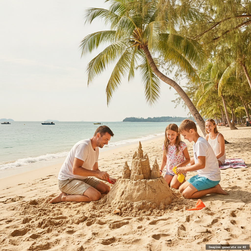 Plaje în Singapore pentru familii: ghid pentru vacanțe cu copii (imagine generată cu AI)