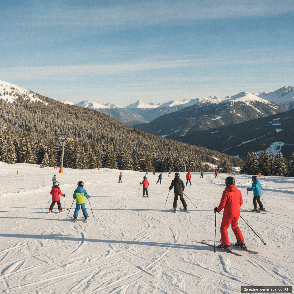 Les Arcs pentru începători: ghid complet de schi (imagine generată cu AI)
