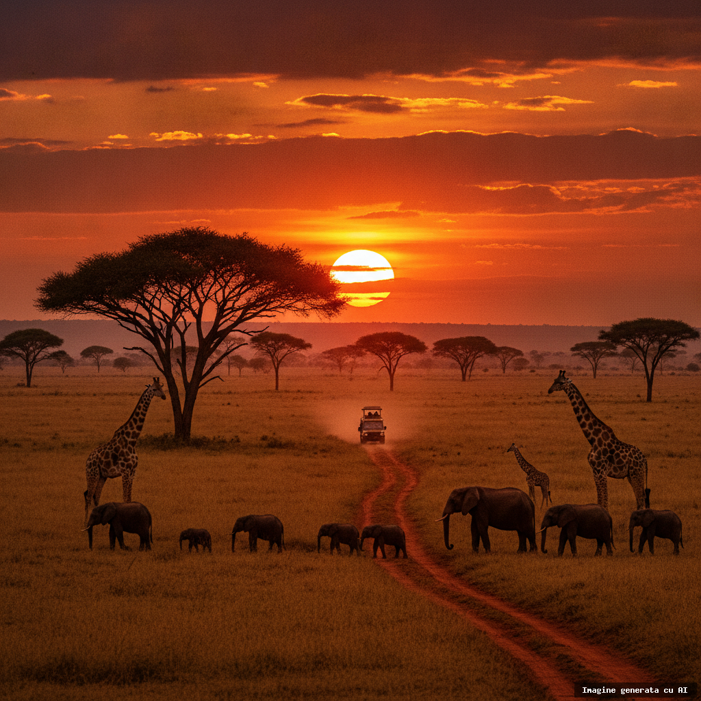 Când să mergi în Kenya pentru safari: ghid complet pe sezoane (imagine generată cu AI)