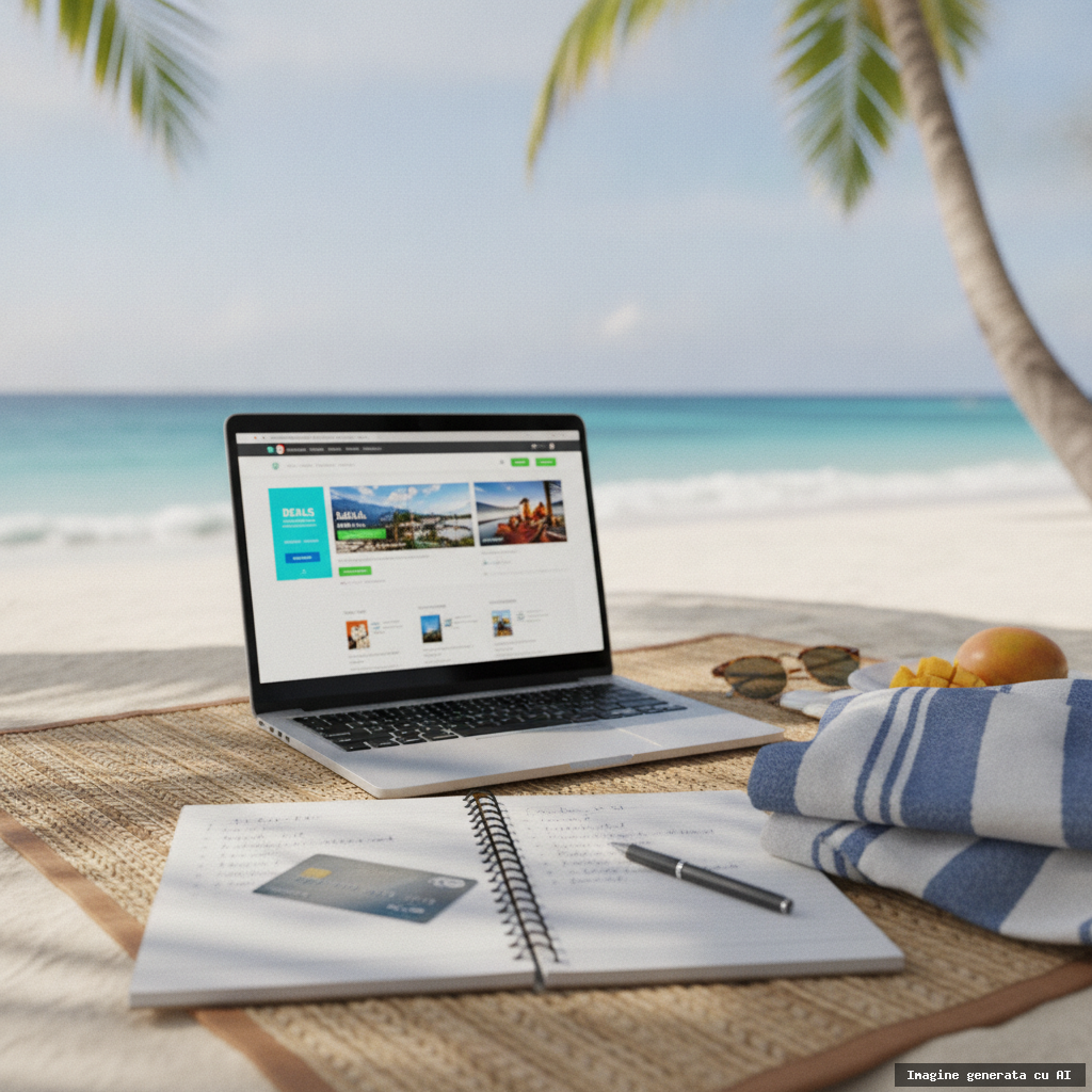 Cum găsești cele mai bune oferte de vacanță fără să te înșeli (imagine generată cu AI)