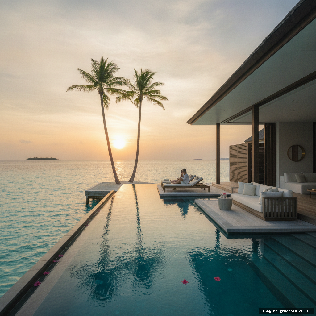 Vacanțe exclusiviste: destinații premium pentru relaxare totală 2026 (imagine generată cu AI)