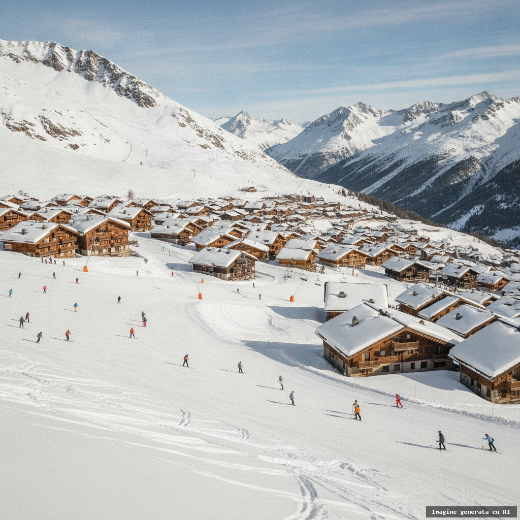 Avoriaz: sfaturi pentru schi și vacanțe de neuitat (imagine generată cu AI)