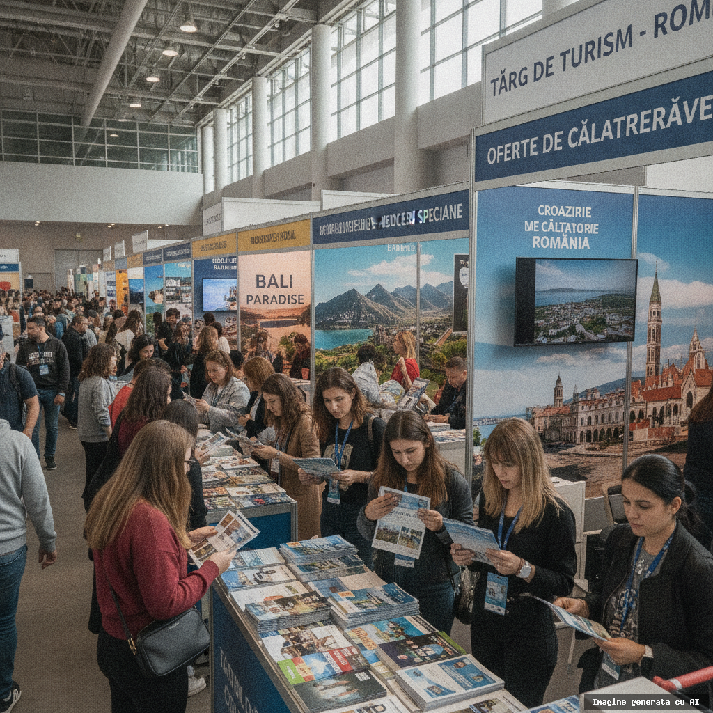 Târguri de turism cu reduceri în România: Ghid complet (imagine generată cu AI)
