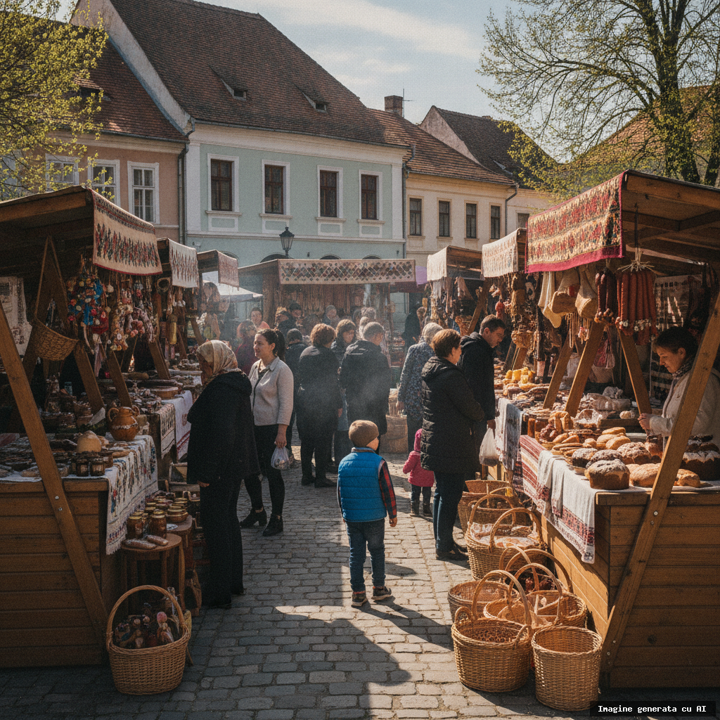 Micro-târguri de turism în orașele mici din România: ce nu rata (imagine generată cu AI)