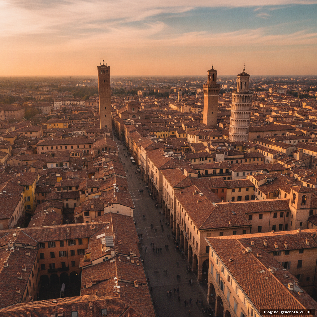 Ce să vizitezi în Bologna într-un city break de 3 zile (imagine generată cu AI)