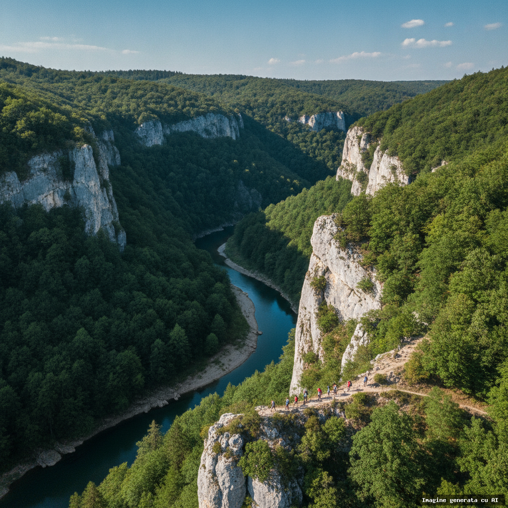 Cheile Lăpușului: trasee de aventură în inima Maramureșului (imagine generată cu AI)