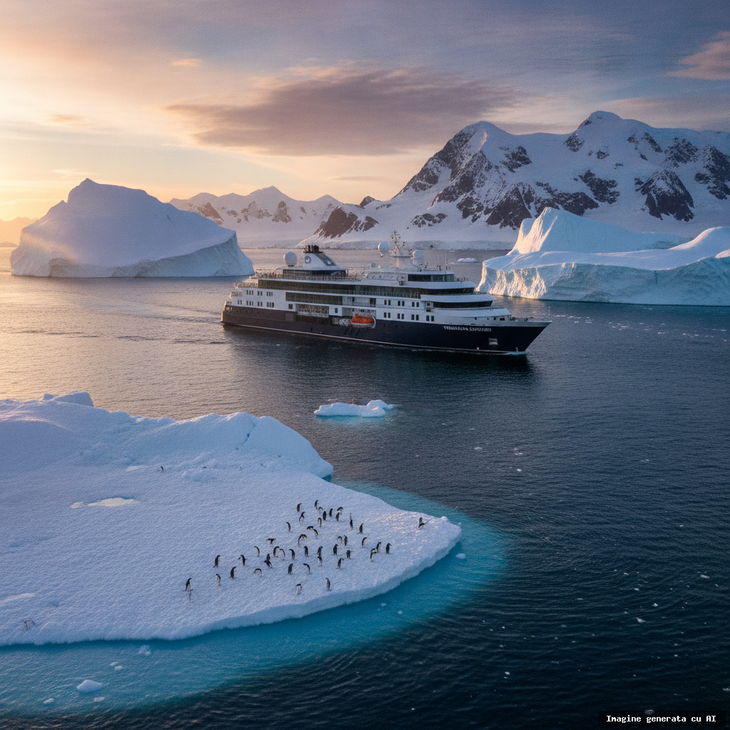 Croazieră în Antarctica din România: Ghid complet și costuri (imagine generată cu AI)