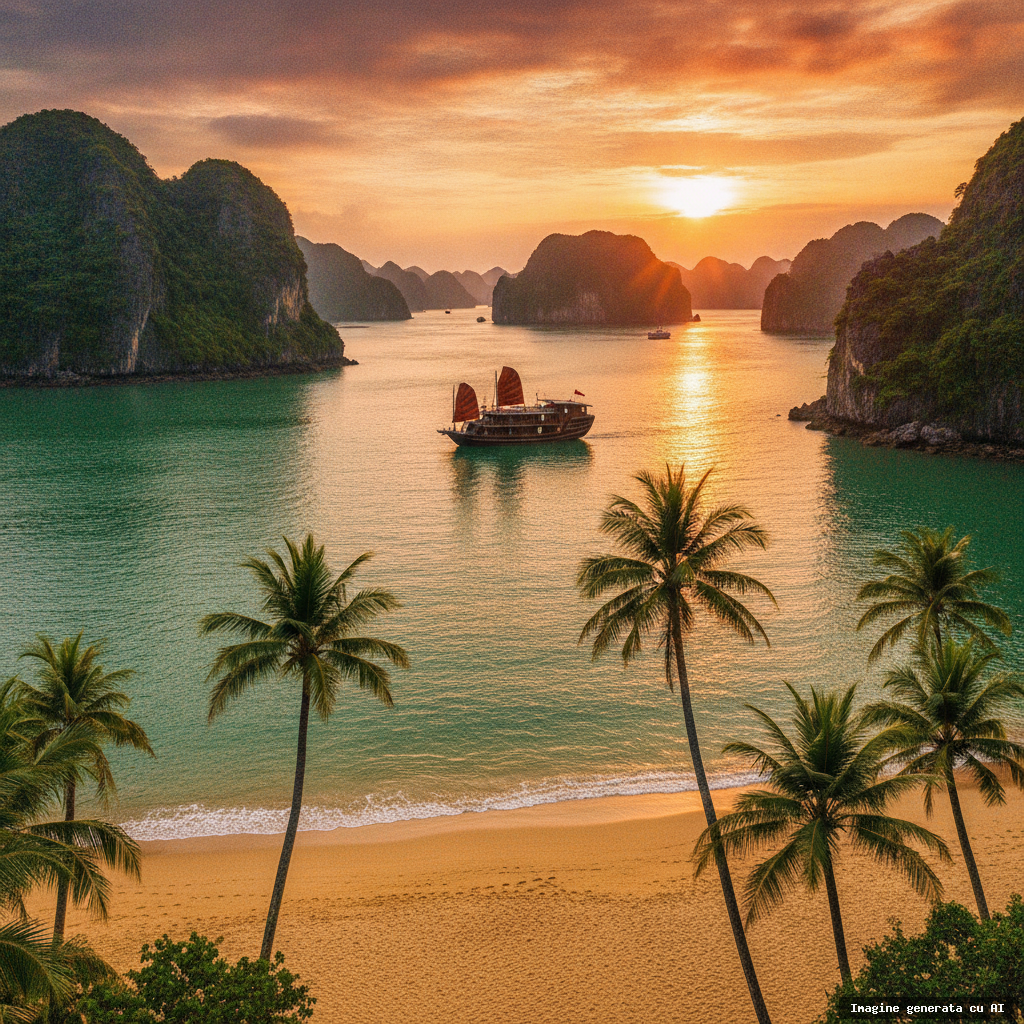 Circuit Vietnam cu plajă: Ghid complet pentru o vacanță exotică (imagine generată cu AI)