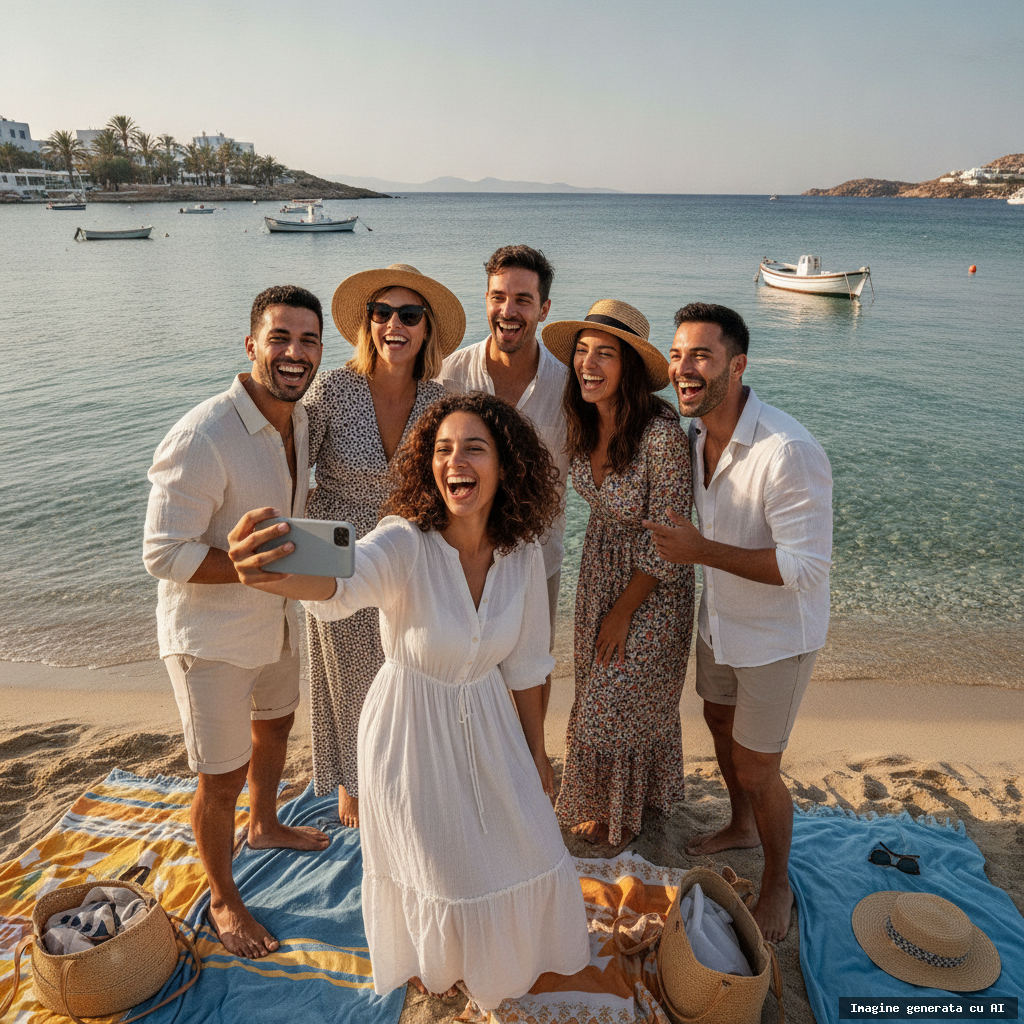 Vacanțe cu prietenii: cele mai bune destinații pentru grupuri în 2026 (imagine generată cu AI)